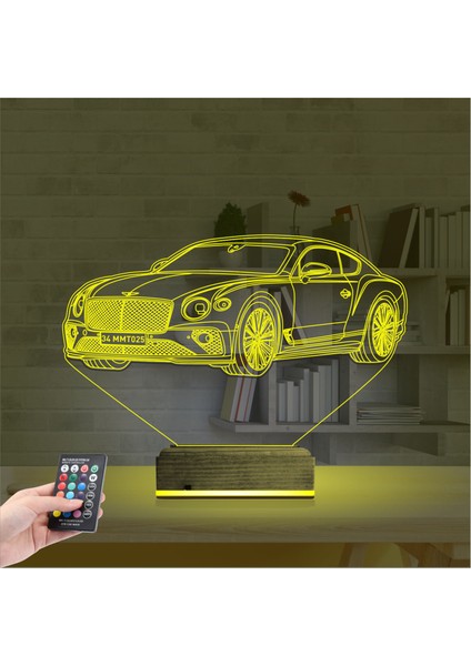 Kirppi 3D Lamba Araba Bentley Kişiye Özel Masa Gece Lambası indirimleri