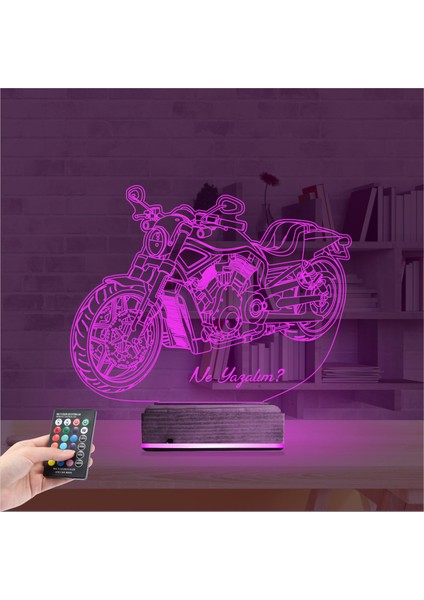 Kirppi 3D Lamba Motorsiklet Harley Motor V4 Kişiye Özel Masa Gece Lambası fırsatları