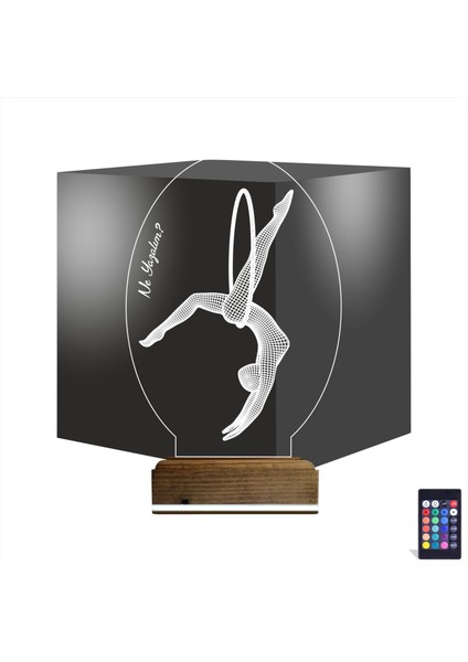 Kirppi 3D Lamba Jimnastik Kişiye Özel Masa Gece Lambası