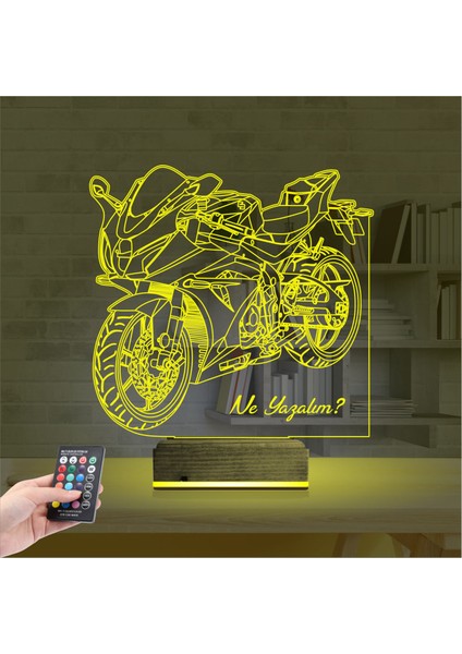 Kirppi 3D Lamba Motorsiklet Yarış Motoru V2 Kişiye Özel Masa Gece Lambası indirimleri