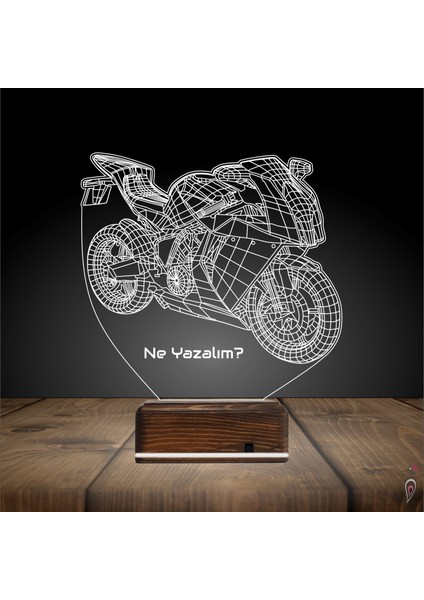 Kirppi 3D Lamba Motor Motorcu Motorsiklet Kişiye Özel Masa Gece Lambası fiyatları