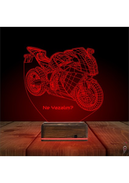 Kirppi 3D Lamba Motor Motorcu Motorsiklet Kişiye Özel Masa Gece Lambası fırsatları