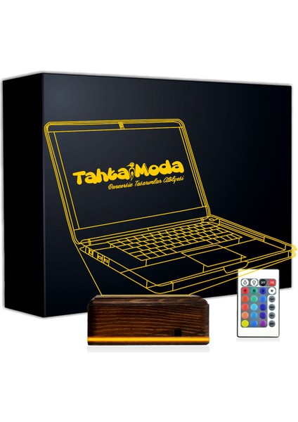 Kirppi 3D Lamba Laptop Notbook Bilgisayar Kişiye Özel Masa Gece Lambası