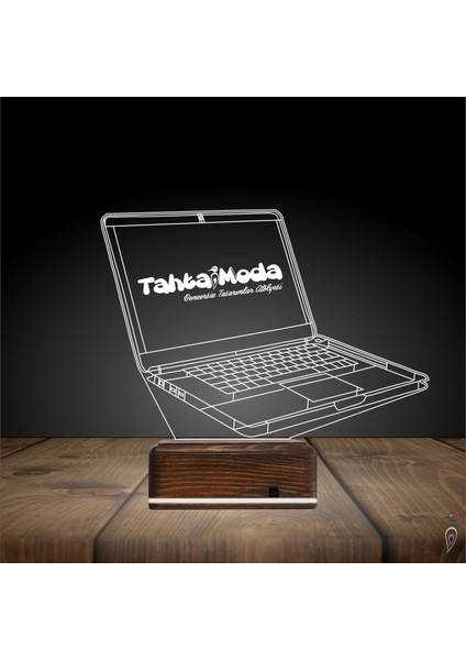 Kirppi 3D Lamba Laptop Notbook Bilgisayar Kişiye Özel Masa Gece Lambası fiyatları