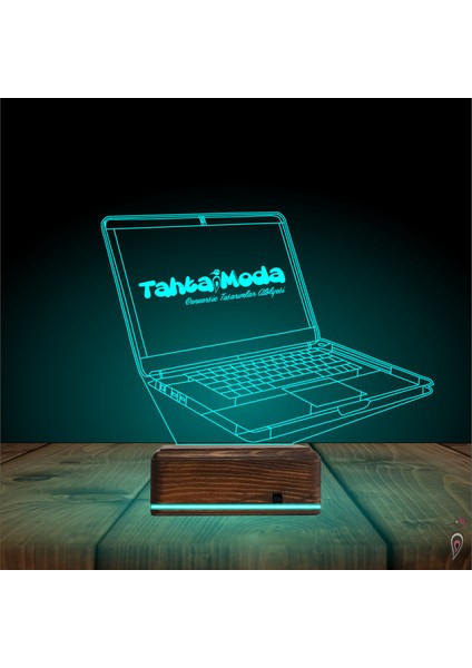 Kirppi 3D Lamba Laptop Notbook Bilgisayar Kişiye Özel Masa Gece Lambası modelleri