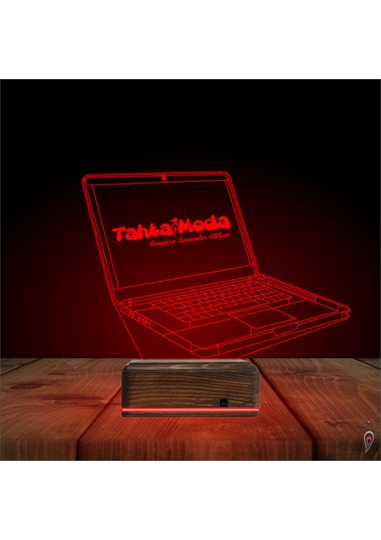 Kirppi 3D Lamba Laptop Notbook Bilgisayar Kişiye Özel Masa Gece Lambası fırsatları