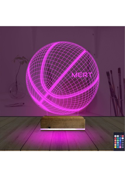 Kirppi 3D Lamba Basketbol Topu Kişiye Özel Masa Gece Lambası fırsatları