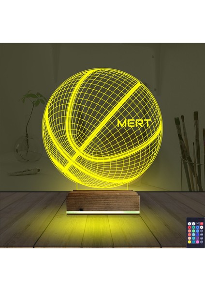 Kirppi 3D Lamba Basketbol Topu Kişiye Özel Masa Gece Lambası indirimleri