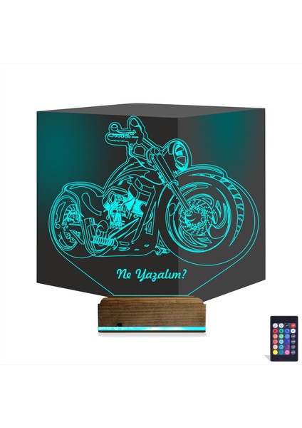 Kirppi 3D Lamba Motorsiklet Harley Motor V3 Kişiye Özel Masa Gece Lambası