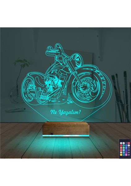 Kirppi 3D Lamba Motorsiklet Harley Motor V3 Kişiye Özel Masa Gece Lambası modelleri