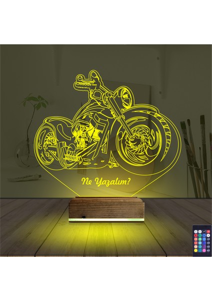 Kirppi 3D Lamba Motorsiklet Harley Motor V3 Kişiye Özel Masa Gece Lambası indirimleri