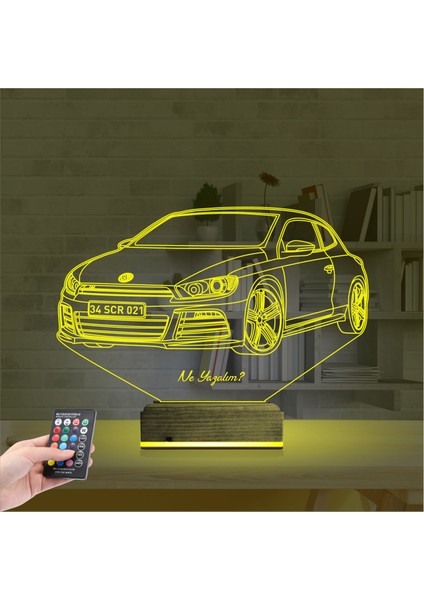Kirppi 3D Lamba Araba Volkswagen Scirocco Kişiye Özel Masa Gece Lambası indirimleri