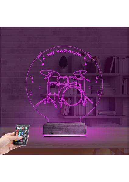 Kirppi 3D Lamba Bateri Baterist Kişiye Özel Masa Gece Lambası fırsatları