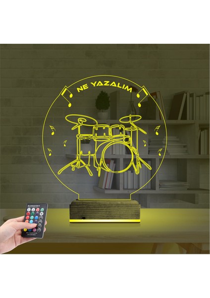 Kirppi 3D Lamba Bateri Baterist Kişiye Özel Masa Gece Lambası indirimleri