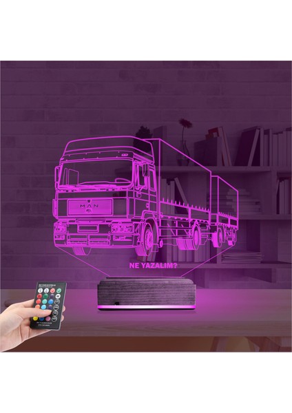 Kirppi 3D Lamba Tır Kamyon Tırcı Kişiye Özel Masa Gece Lambası fırsatları