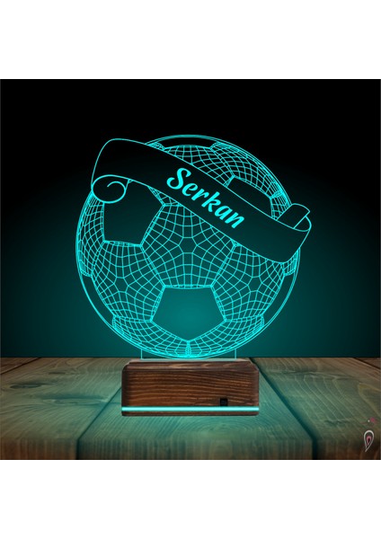Kirppi 3D Lamba Futbolcu Hediye Futbol Top Kişiye Özel Masa Gece Lambası modelleri