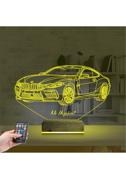 Kirppi 3D Lamba Araba Bmw M8 Kişiye Özel Masa Gece Lambası indirimleri