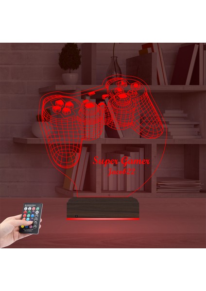 Kirppi 3D Lamba Gamer Joystick Oyuncu Konsol Kişiye Özel Masa Gece Lambası indirimleri