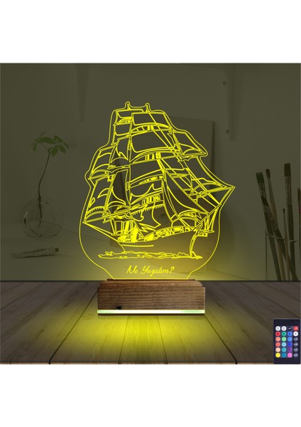 Kirppi 3D Lamba Gemi Kaptan V2 Kişiye Özel Masa Gece Lambası indirimleri