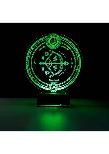 Kirppi 3D Lamba Astroloji Yay Burcu Kişiye Özel Masa Gece Lambası fiyatları