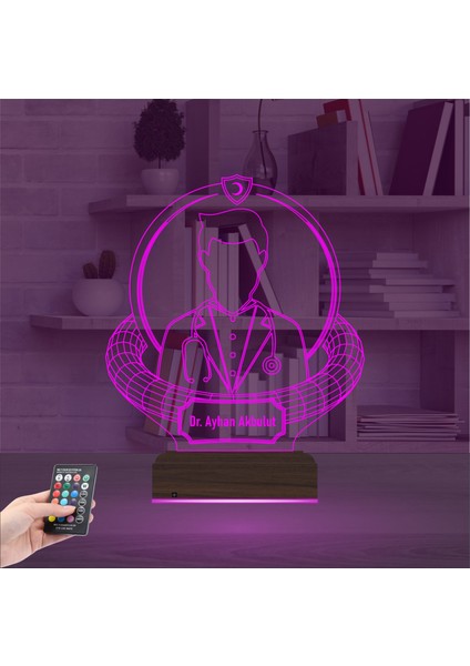 Kirppi 3D Lamba Doktor Hediye Tıp Erkek Kişiye Özel Masa Gece Lambası fırsatları