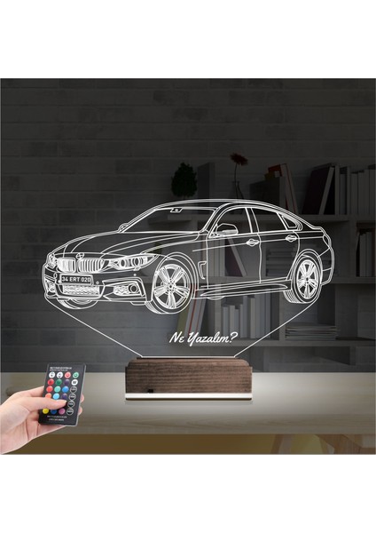 Kirppi 3D Lamba Araba Bmw 4.20 Kişiye Özel Masa Gece Lambası fiyatları