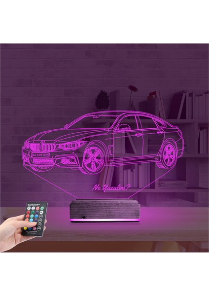 Kirppi 3D Lamba Araba Bmw 4.20 Kişiye Özel Masa Gece Lambası fırsatları