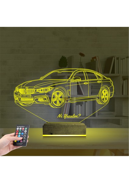 Kirppi 3D Lamba Araba Bmw 4.20 Kişiye Özel Masa Gece Lambası indirimleri