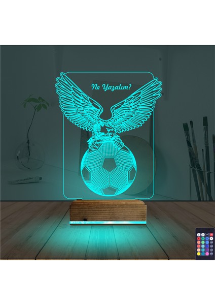Kirppi 3D Lamba Kartal Futbol Topu V1 Kişiye Özel Masa Gece Lambası modelleri