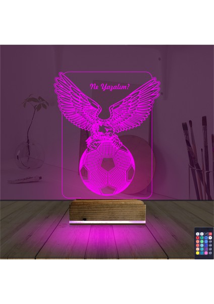 Kirppi 3D Lamba Kartal Futbol Topu V1 Kişiye Özel Masa Gece Lambası fırsatları
