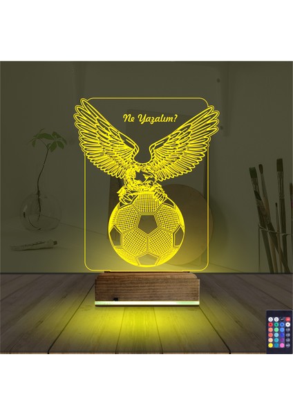 Kirppi 3D Lamba Kartal Futbol Topu V1 Kişiye Özel Masa Gece Lambası indirimleri
