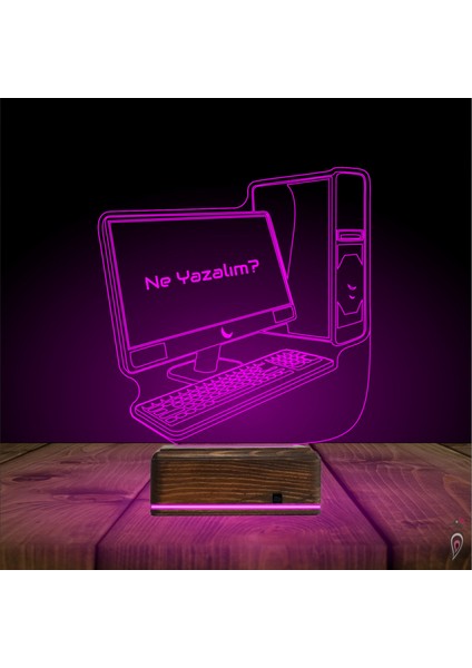 Kirppi 3D Lamba Bilgisayar Tasarım Gamer Pc Kişiye Özel Masa Gece Lambası indirimleri