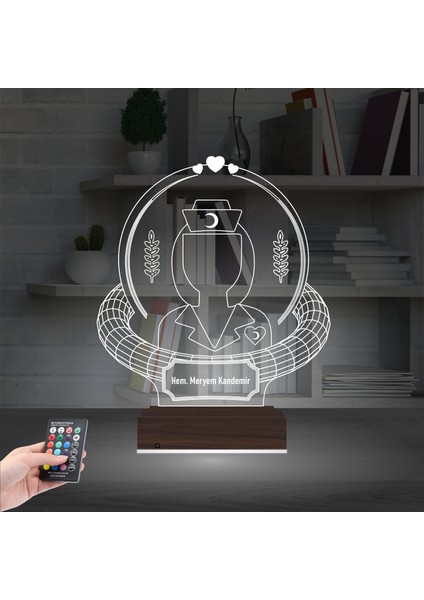 Kirppi 3D Lamba Hemşire Hediye Kişiye Özel Masa Gece Lambası fiyatları
