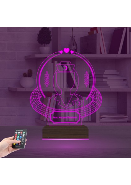 Kirppi 3D Lamba Hemşire Hediye Kişiye Özel Masa Gece Lambası fırsatları