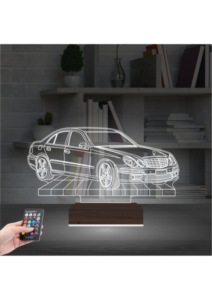 Kirppi 3D Lamba Araba Mercedes C Serisi Tasarım Kişiye Özel Masa Gece Lambası fiyatları
