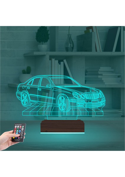 Kirppi 3D Lamba Araba Mercedes C Serisi Tasarım Kişiye Özel Masa Gece Lambası modelleri