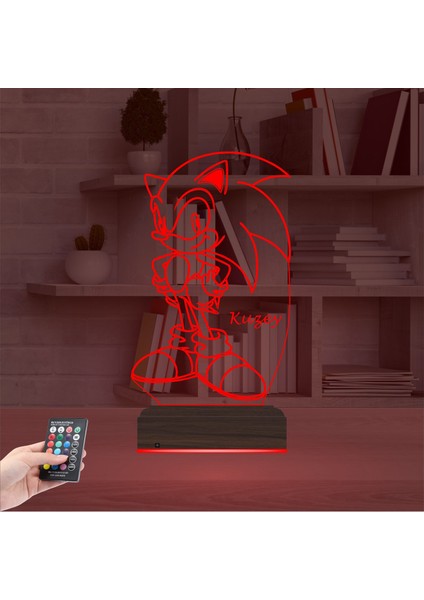 Kirppi 3D Lamba Sonic Çocuk Odası Hediye Kişiye Özel Masa Gece Lambası indirimleri