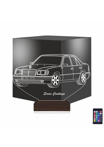 Kirppi 3D Lamba Araba Mercedes E Serisi Tasarım Kişiye Özel Masa Gece Lambası