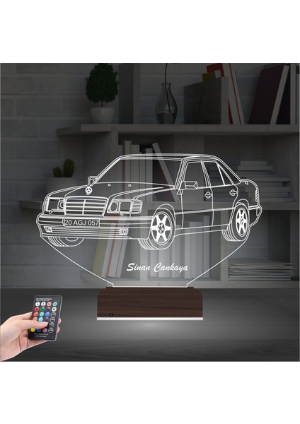 Kirppi 3D Lamba Araba Mercedes E Serisi Tasarım Kişiye Özel Masa Gece Lambası fiyatları