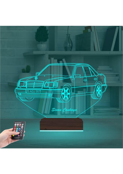 Kirppi 3D Lamba Araba Mercedes E Serisi Tasarım Kişiye Özel Masa Gece Lambası modelleri