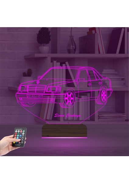 Kirppi 3D Lamba Araba Mercedes E Serisi Tasarım Kişiye Özel Masa Gece Lambası fırsatları