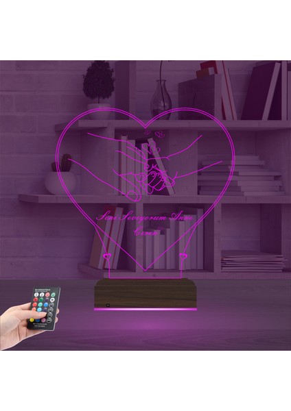 Kirppi 3D Lamba Anneler Günü Anne Bebek Hediye Kişiye Özel Masa Gece Lambası fırsatları