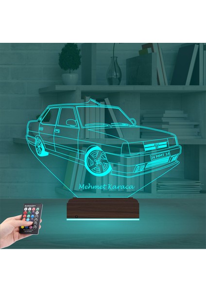 Kirppi 3D Lamba Fiat Tofaş Doğan Tofaşk Araba Kişiye Özel Masa Gece Lambası modelleri