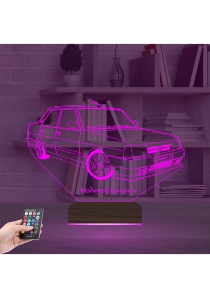 Kirppi 3D Lamba Fiat Tofaş Doğan Tofaşk Araba Kişiye Özel Masa Gece Lambası fırsatları