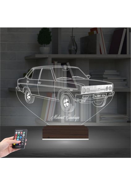Kirppi 3D Lamba Fiat Tofaş Şahin Tofaşk Araba Kişiye Özel Masa Gece Lambası fiyatları