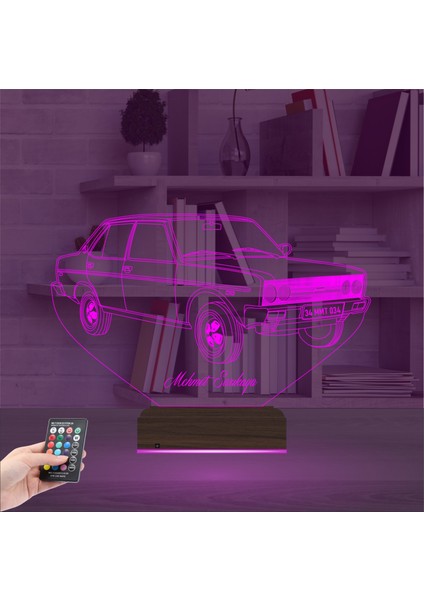 Kirppi 3D Lamba Fiat Tofaş Şahin Tofaşk Araba Kişiye Özel Masa Gece Lambası fırsatları
