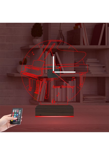 Kirppi 3D Saat Lamba Kişiye Özel Masa Gece Lambası Piyano Kişiye Özel Masa Gece Lambası indirimleri