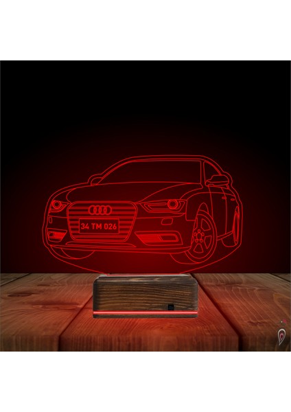 Kirppi 3D Lamba Audi Tasarım Kişiye Özel Masa Gece Lambası fırsatları
