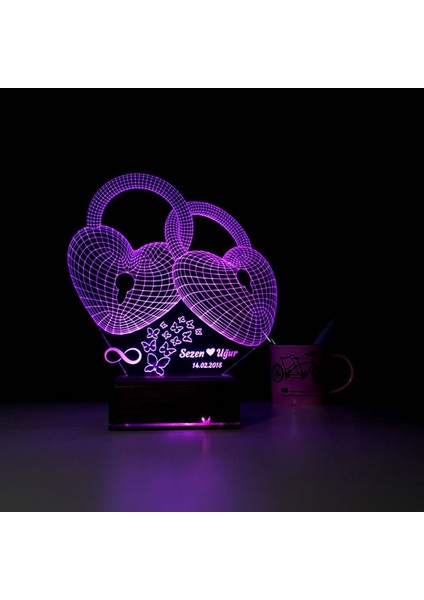 Kirppi 3D Lamba Kalp Sevgiliye Hediye V37 Kişiye Özel Masa Gece Lambası fırsatları
