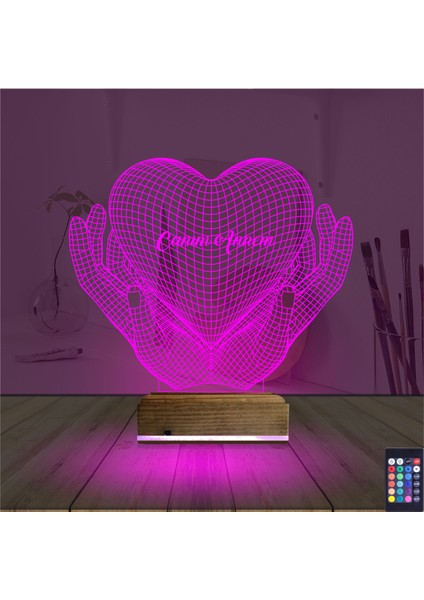 Kirppi 3D Lamba Kalp Sevgiliye Hediye V5 Kişiye Özel Masa Gece Lambası fırsatları